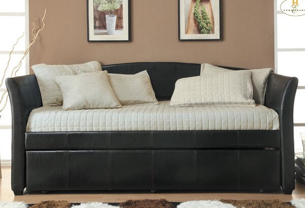 Homelegance Meyer Bi-Cast Vinyl Daybed with Trundle Homelegance Meyer Bi-Cast Vinyl Daybed with Trundle