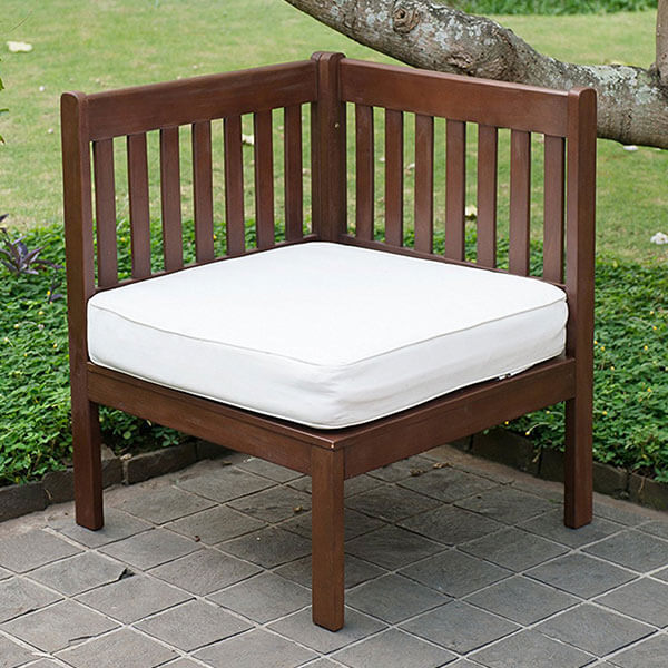 Cambridge-Casual Como Sectional Corner Chair with Seat Cushion, Natural Cambridge-Casual Como Sectional Corner Chair with Seat Cushion, Natural