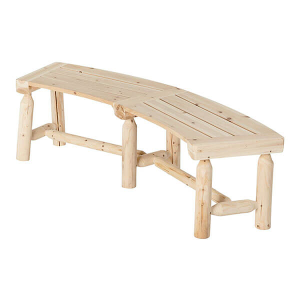 Stonegate Designs Fir Wood Log Curved Bench Stonegate Designs Fir Wood Log Curved Bench