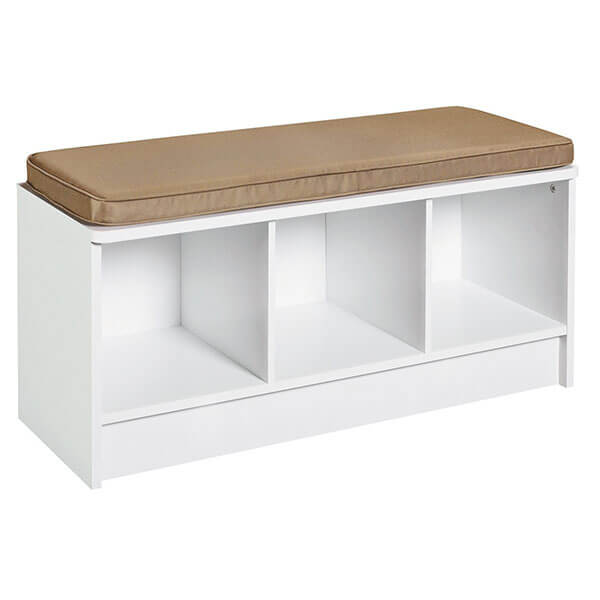 ClosetMaid Cubeicals 3-Cube Storage Bench, White ClosetMaid Cubeicals 3-Cube Storage Bench, White