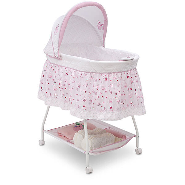 deluxe gliding bassinet pink