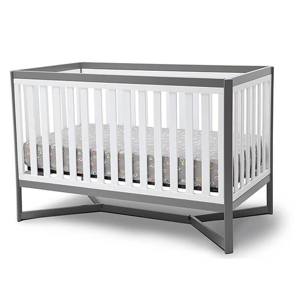 Delta Children Tribeca 4-in-1 Convertible Crib, White/Grey Delta Children Tribeca 4-in-1 Convertible Crib, White/Grey