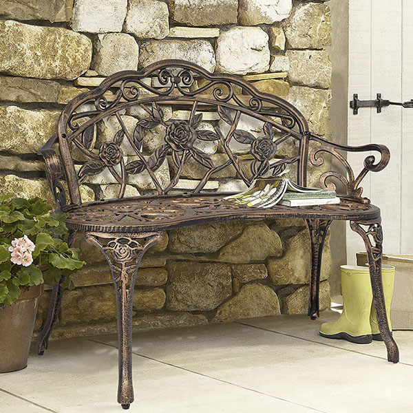 Best Choice Products Bronze Rose Outdoor Bench Best Choice Products Bronze Rose Outdoor Bench