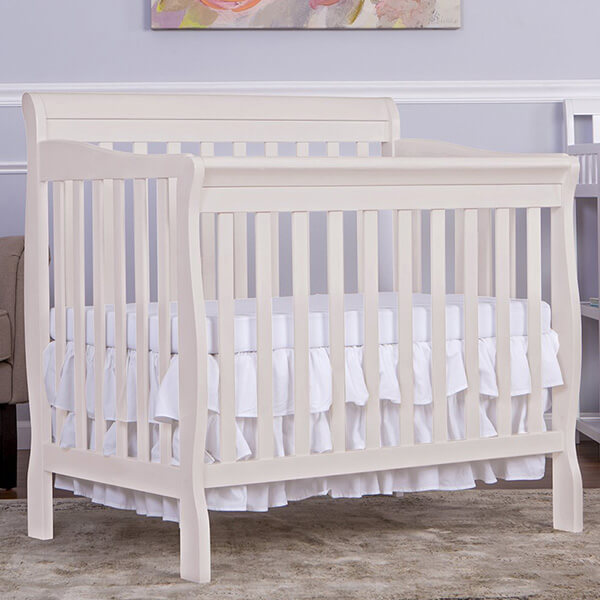 Dream On Me Aden Convertible 4-in-1 Mini Crib, French White Dream On Me Aden Convertible 4-in-1 Mini Crib, French White