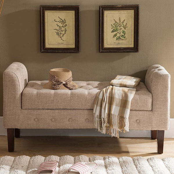 Kings Brand Upholstered Storage Bench Kings Brand Upholstered Storage Bench