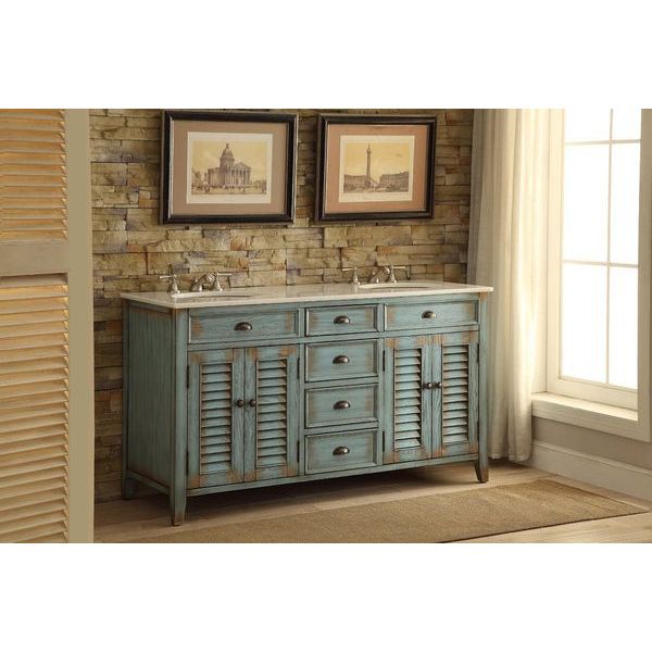 Double Vanities Easy Home Concepts 60 Inch Cottage Abbeville Bathroom Double Sink Vanity