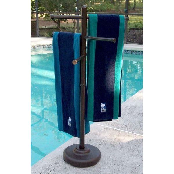 pool towel rack wall mount